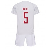 Danmark Joakim Maehle #5 Replika babykläder Bortaställ Barn VM 2022 Kortärmad (+ korta byxor)